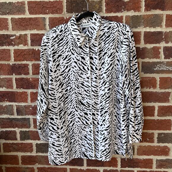 Liz Baker Vintage Zebra Jacket Size Large - Picture 1 of 5